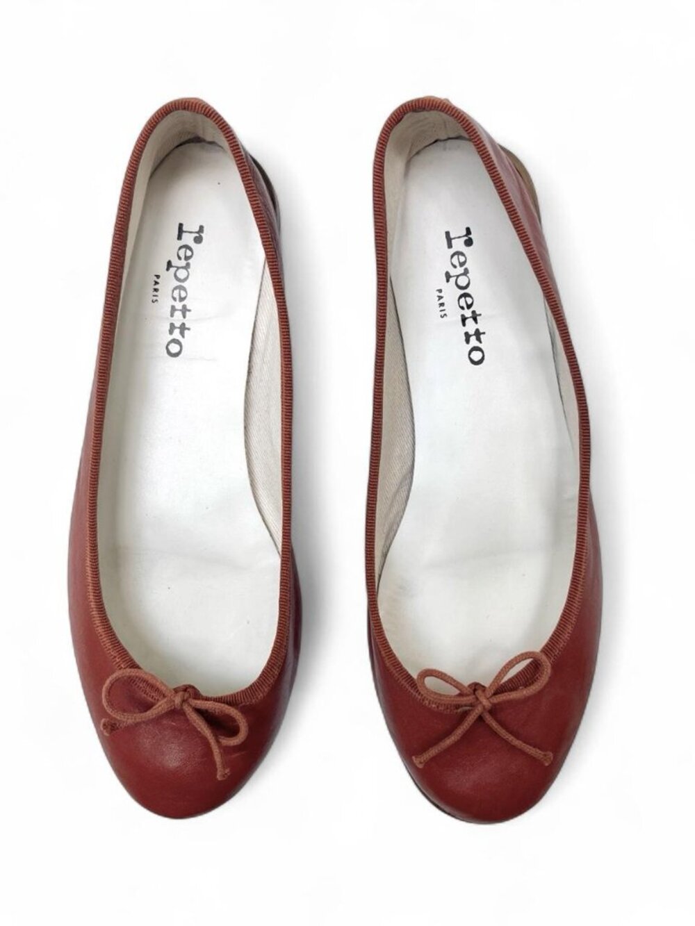Repetto Cendrillon Leather Ballet Flats in Brown - Size 38 EU/7 US
